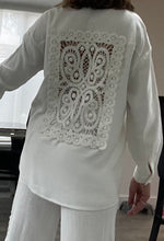Load image into Gallery viewer, Iris crochet panel shirt set
